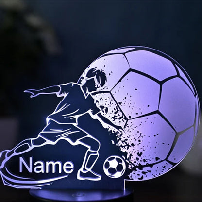 Personalized Soccer Lamp - Unique Bedroom Night Light