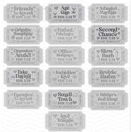 Bookish Ticket | Bookclub Ticket | Bookshelf Decor