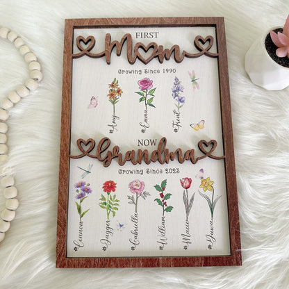 Personalized Birth Month Flowers, Mothers Day Gifts