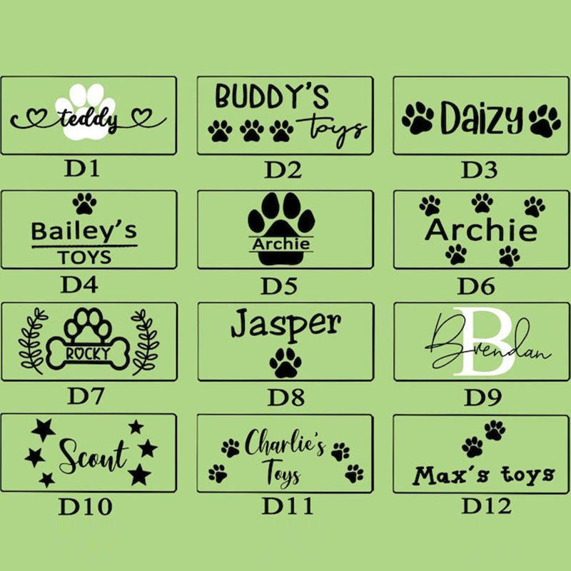 Custom Dog Storage Basket Personalized Dog Toy Basket Dog Toy Box