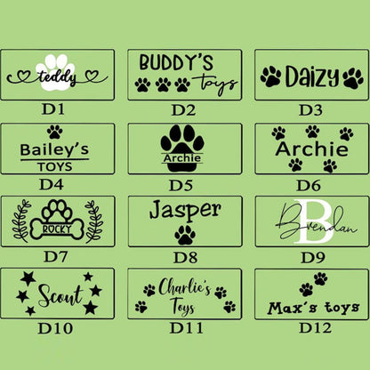 Custom Dog Storage Basket Personalized Dog Toy Basket Dog Toy Box