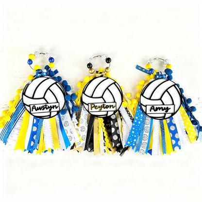 Custom Volleyball Tassel Charm for Bogg Bag