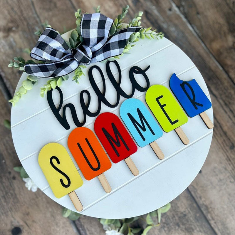 Summer Front Door Decor Hello Summer Summer Door Hanger