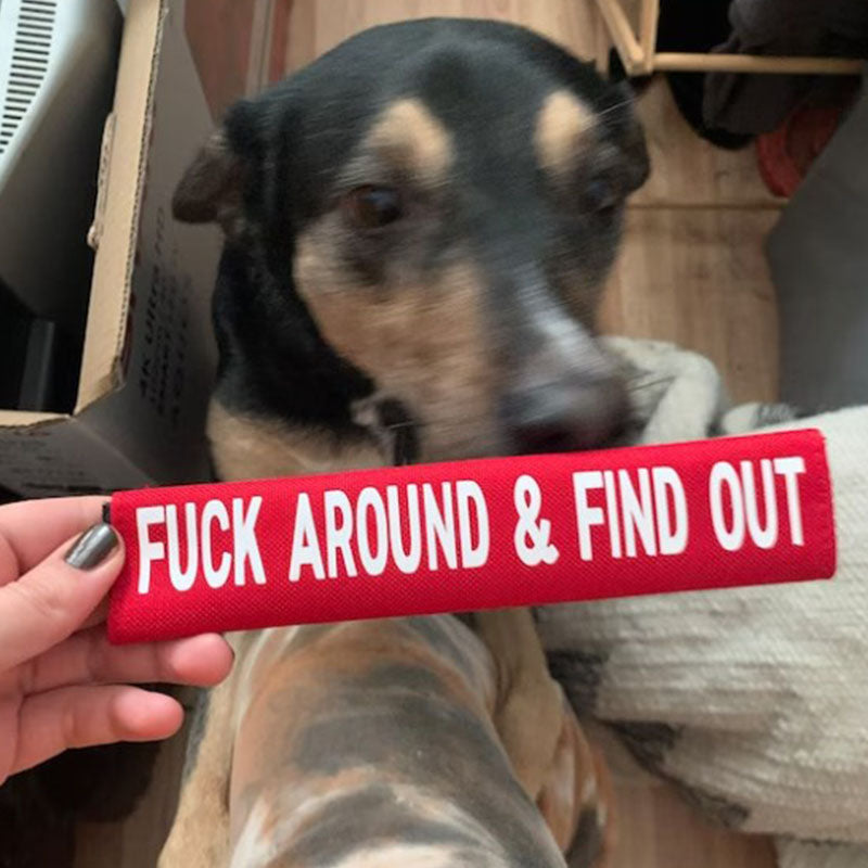 Personalized dog lead sleeve, custom made, color of your choice and custom text