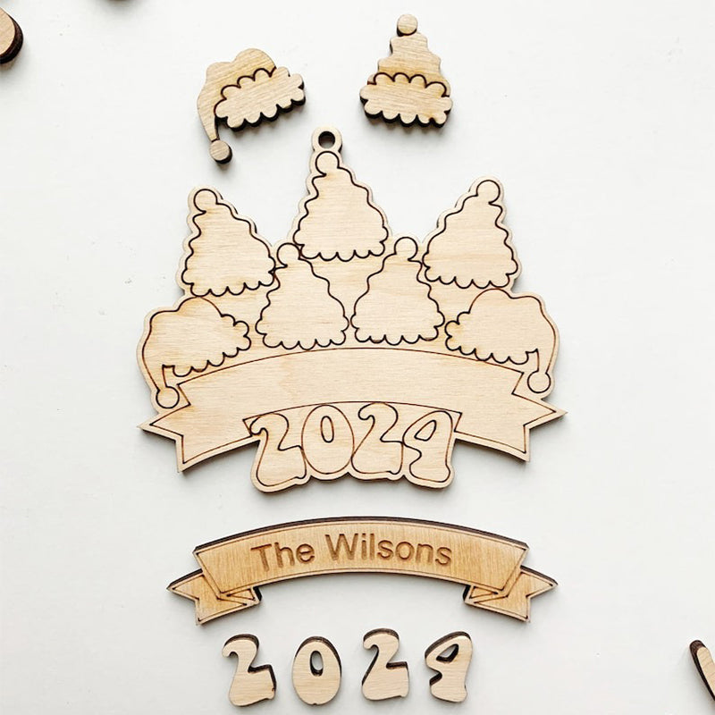 2024 Family Santa Hat Christmas Ornament