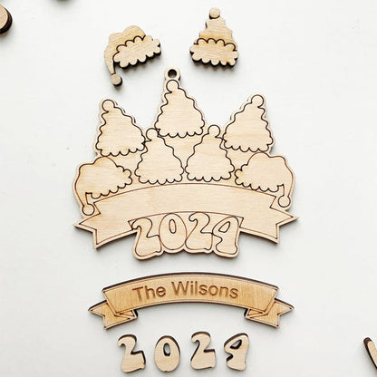2024 Family Santa Hat Christmas Ornament