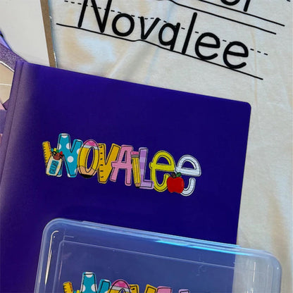 Personalized Pencil Boxes - Pencil Pouch - Pocket Folder with Prongs