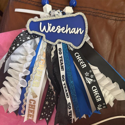 Cheer bogg bag tag, Cheerleader Tassel Charm Sport Duffle bag