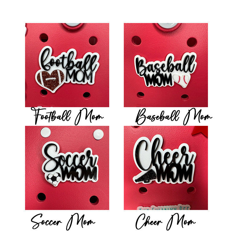 Football Mom Baseball Mom Cheer Mom Soccer Mom Charm for Bogg Bags