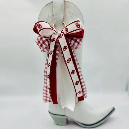 Boot Bow Sets Personalized University College,Game Day