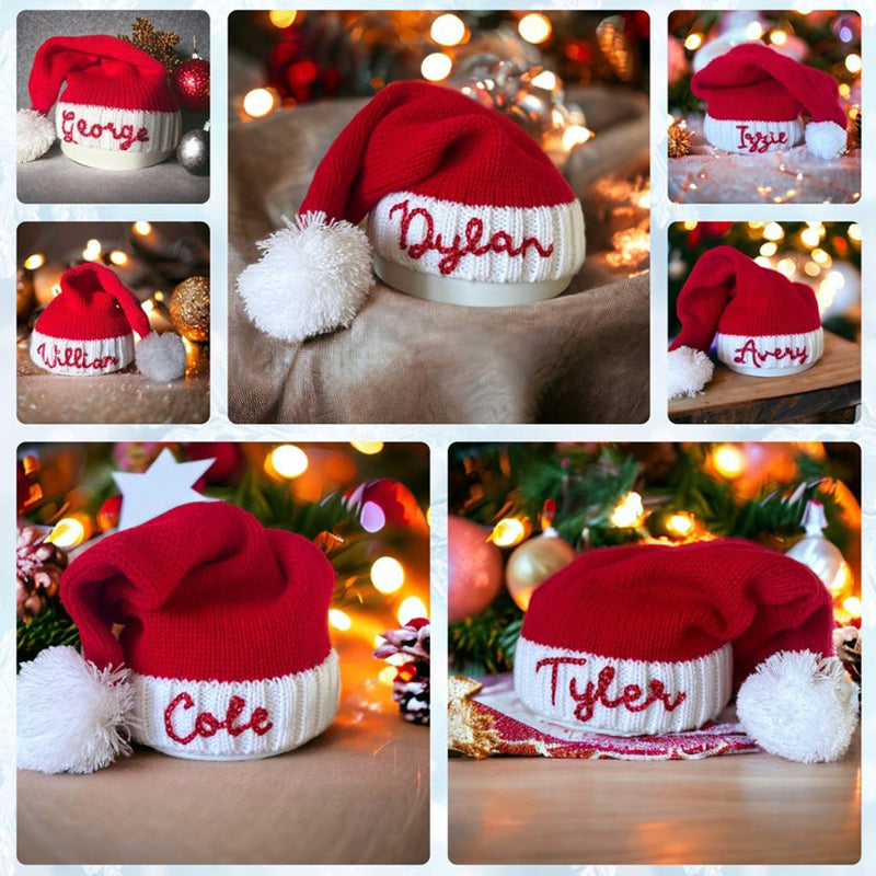 Personalised Christmas Santa Hat . Baby Toddler & Aldult Santa Hat