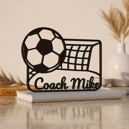 Personalized Soccer Coach Gift | 3D Printed Name Sign for Coach