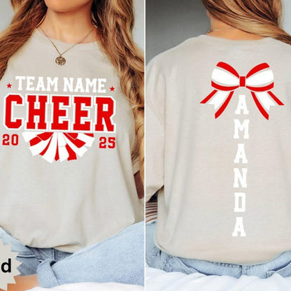 Personalized Cheerleader Mom T-shirt with name