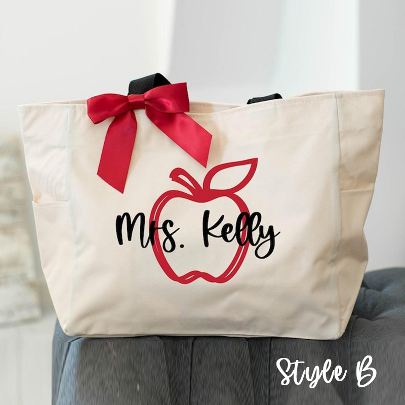 Teacher Bag Personalized, Teacher Tote Bag