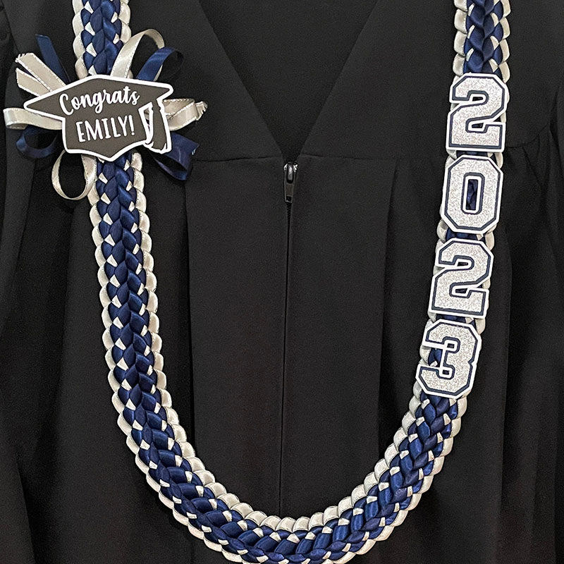 Graduation Leis - Double Braided Ribbon Lei