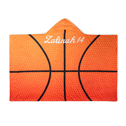 Hooded Fleece Blanket - Softball  Football Basketball Baseball Soccer
