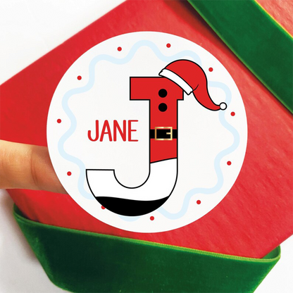 Personalized Christmas Name Tags, Kids Xmas Lights Gift Tags