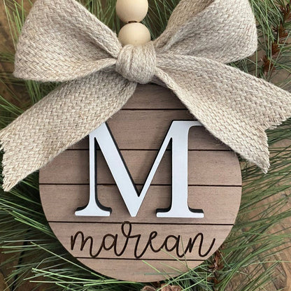 Family Name Christmas Ornament | Last Name | Monogram