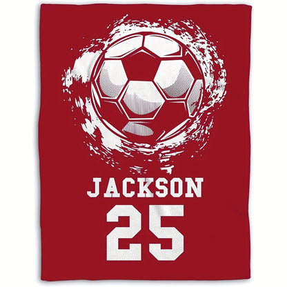 Valentine'S Day Gift Victory Atmosphere, Customized Football Printed Flannel Blanket