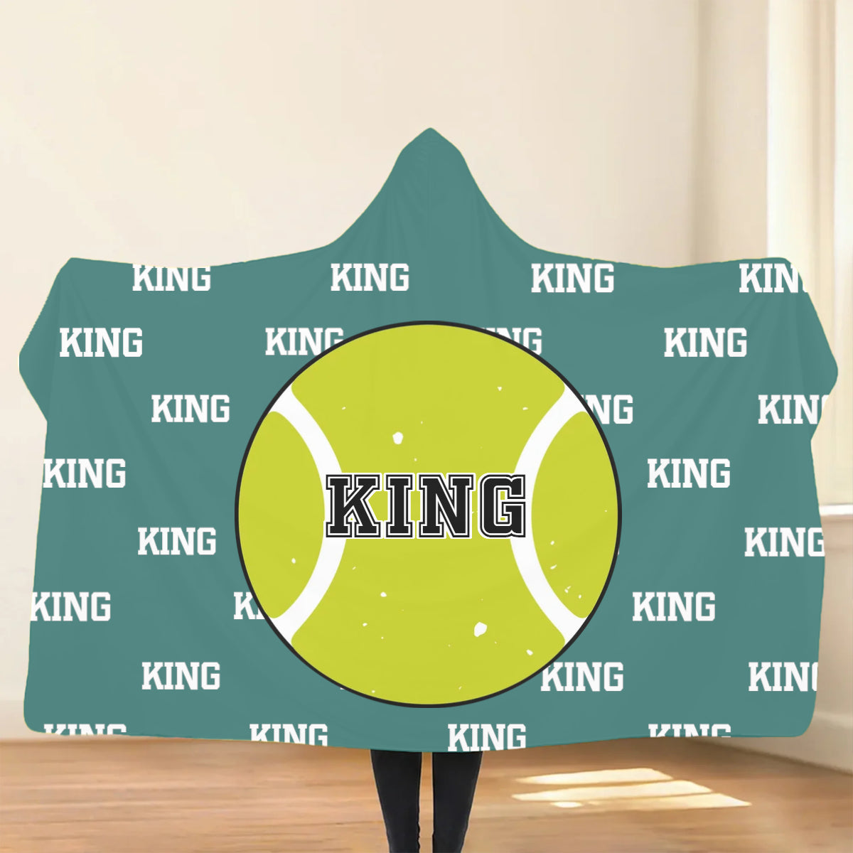 Personalized Baseball Basketball Ball Soft Multicolor Hooded Blanket