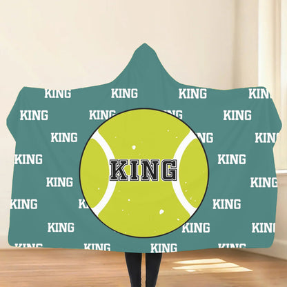 Personalized Baseball Basketball Ball Soft Multicolor Hooded Blanket