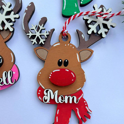 Christmas stocking tag, personalized family ornament