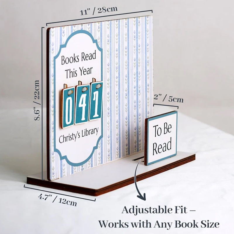 Personalized Book Holder - Book Tracker, Books Read This Year Counter