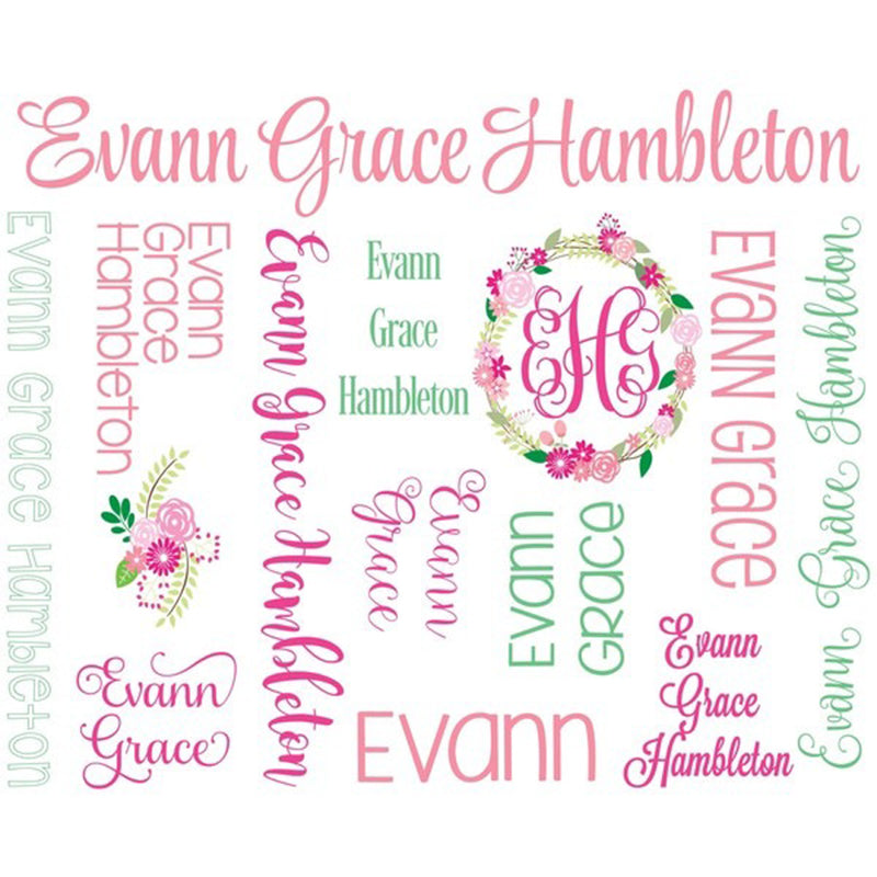 Baby Girl - Personalized Girl Blanket - Monogram Girl Blanket