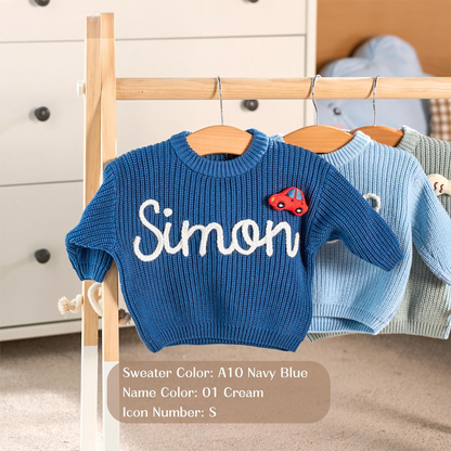 Personalized Sweater - Custom Embroidered Baby Sweater