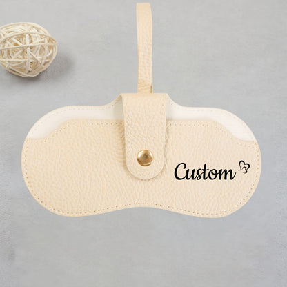 Customizable Soft Faux Leather Eyeglass Case with Name