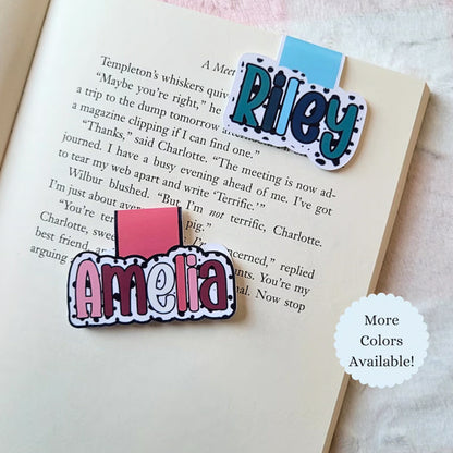 Personalized Name Magnetic Bookmark, Book Lover Gift