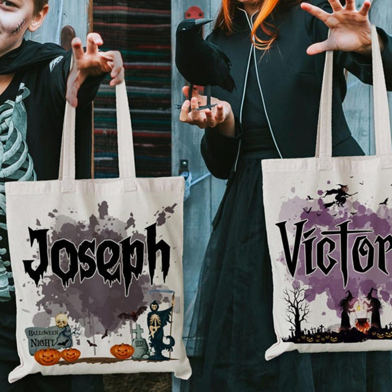 Personalized Halloween Tote Bag