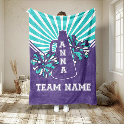 Personalized Cheerleading Blanket, Custom Name