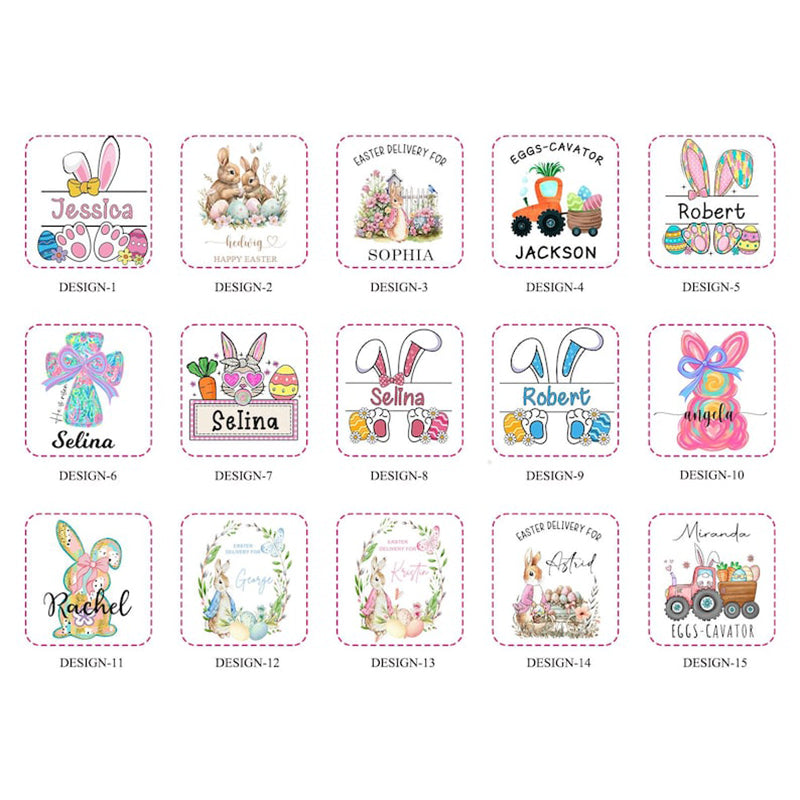 Personalized Easter Basket With Name,Custom Easter Egg Hunt Gift For Kids