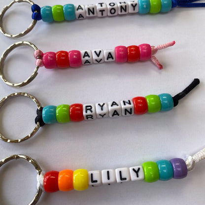 Personalised bead keychain, Personalised gift