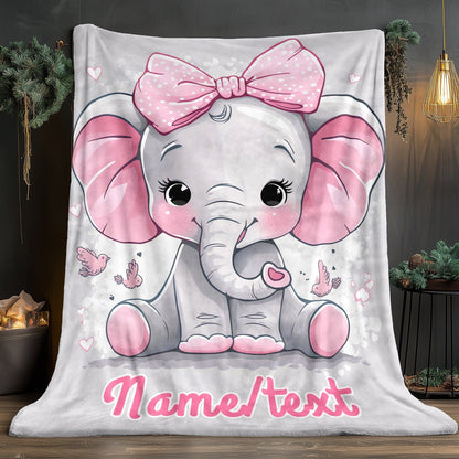 Customizable Name Elephant Blanket