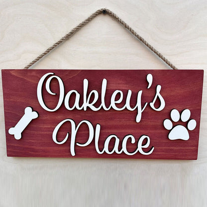 Dog Name Sign, 3D Dog Name Sign, Custom Dog Name Sign