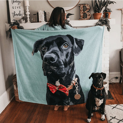Pet Memorial Gifts Custom Printed Blanket-Photo Blanket Dog Blanket