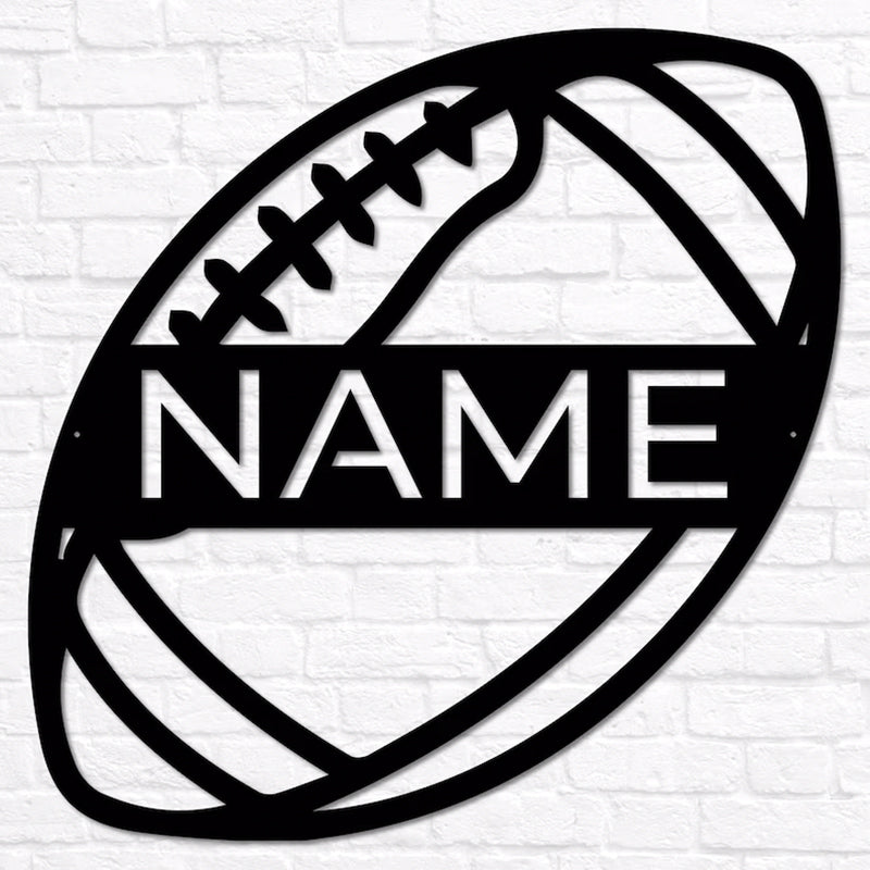 Personalized USA Football Metal Wall Art, Football Sign