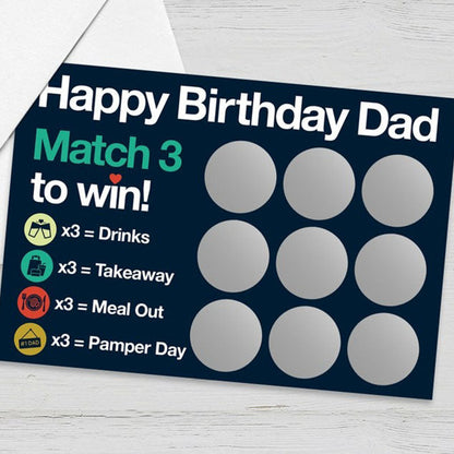Birthday Gift for Dad, Gift for Dad, Birthday Card for Dad, Scratch Card for Dad