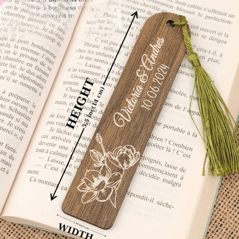 Personalized Wooden Bookmark with Tassel