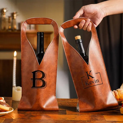 Personalized Engraved Wine Tote Bag