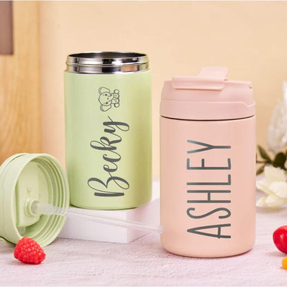 Personalized Water Bottles First Birthday Gifts for Kids Toddlers, Kids Tumbler Custom Name Cup