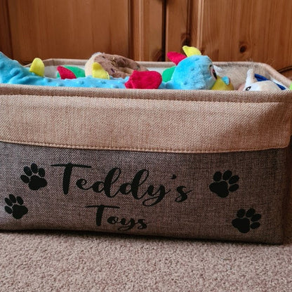 Custom Dog Storage Basket Personalized Dog Toy Basket Dog Toy Box