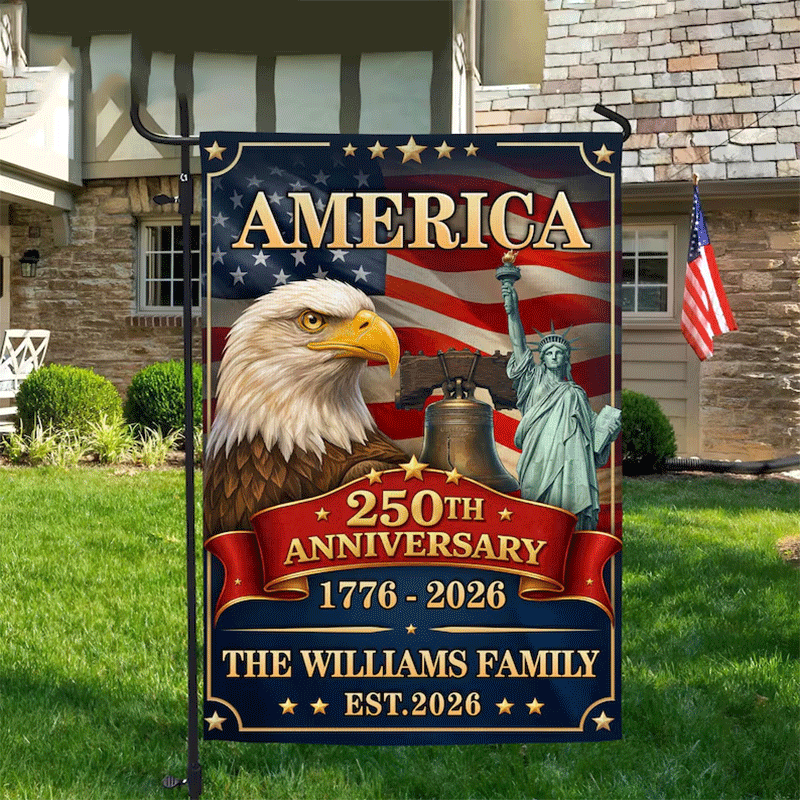 America 250th Anniversary Garden Flag