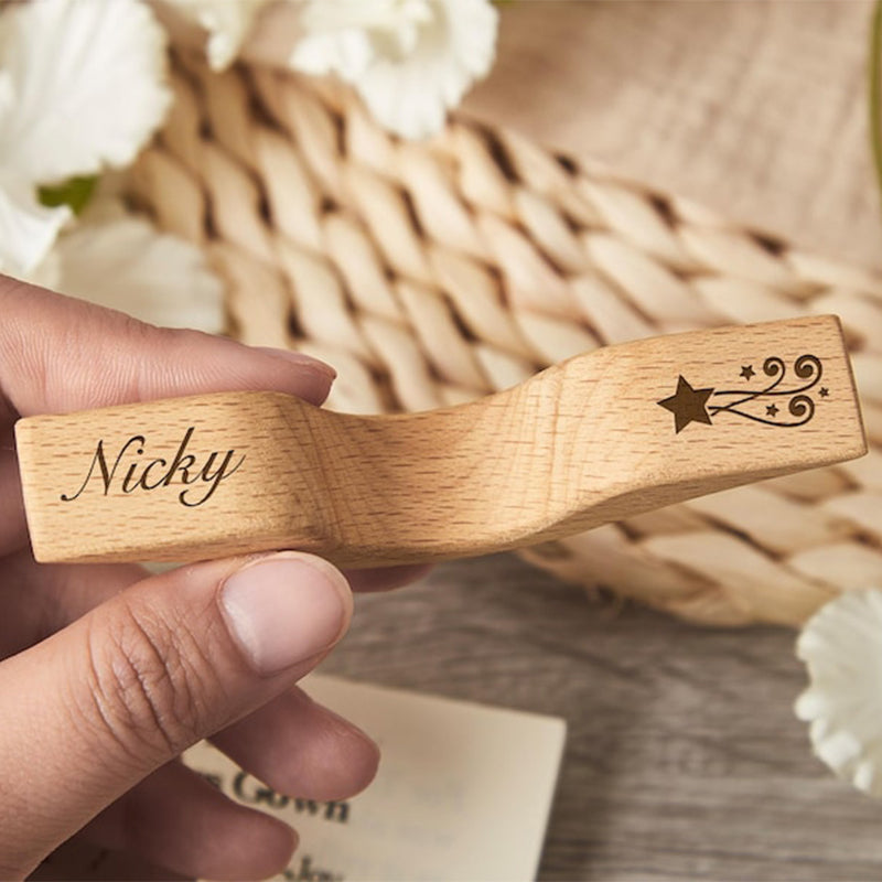 Personalized Wood Book Page Holder,Custom Thumb Page Holder