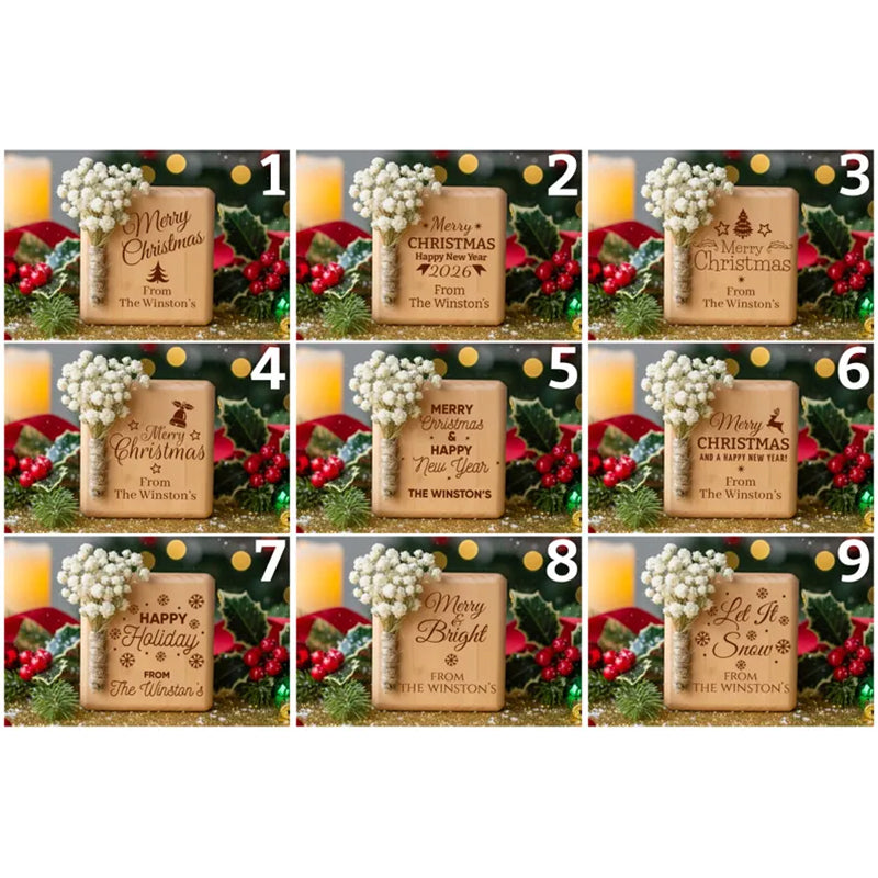 Christmas Candle Favors, Custom Coworker Favors in Bulk