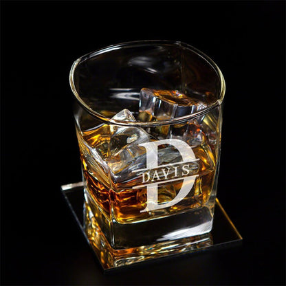 Engraved Bourbon Decanter Set with Bourbon Glasses - Bourbon Decanter
