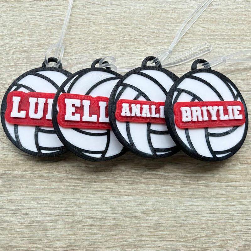 Personalized Sport Bag Tag Basketball Golf Volleyball Soccer Hockey Baseball Basketball Football Name Tag