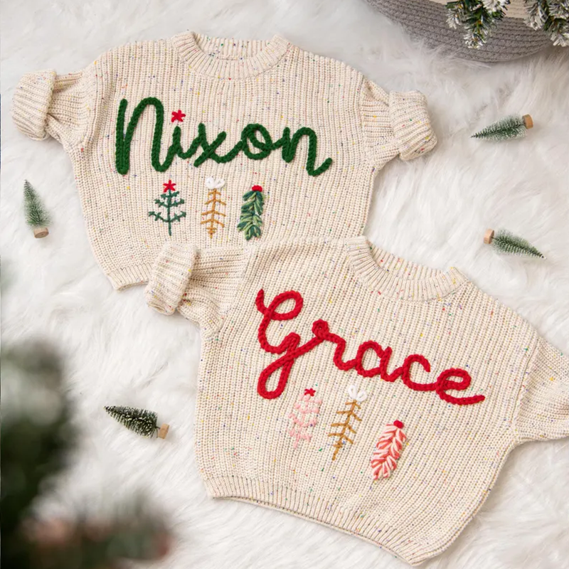 Embroidered Baby and Toddler Sweaters